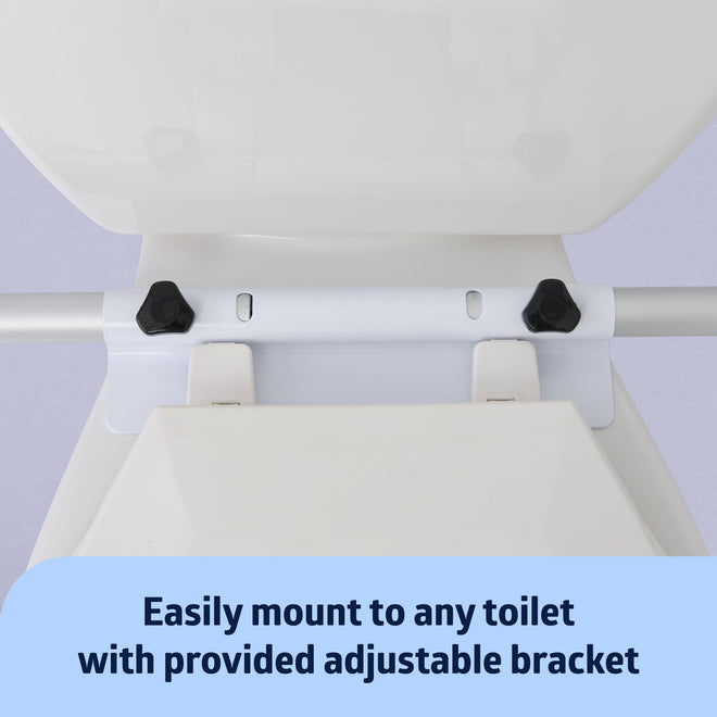 Medline Toilet Safety Rail for Seniors with Easy Installation; Height Adjustable Toilet Safety Frame; Bathroom Assist Rail with Armrests; Bathroom Safety; 250 lb. Weight Capacity 🍁 All In One Marketplace Canada