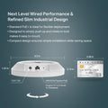 Omada EAP650 AX3000 Ceiling Mount WiFi 6 Access Point, Dual-Band 2402 Mbps + 574 Mbps, 1× Gigabit PoE+ Port, 802.3at PoE/DC Power, Omada Mesh, Seamless Roaming, WPA3, Cloud Managed 🍁 All In One Marketplace Canada