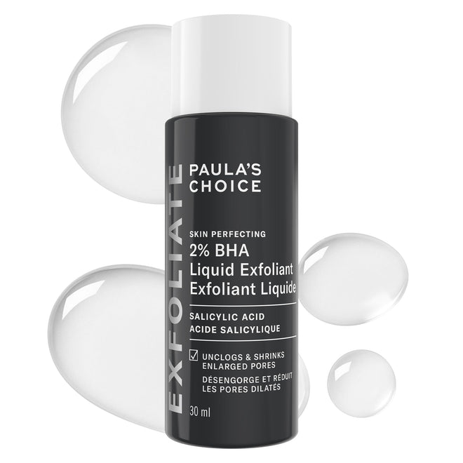 Paula's Choice SKIN PERFECTING 2% BHA Liquid Salicylic Acid Exfoliant, Daily Facial Exfoliator for Enlarged Pores, Wrinkles & Fine Lines, Fragrance-Free, Travel Size - 30 ml 🍁 All In One Marketplace Canada