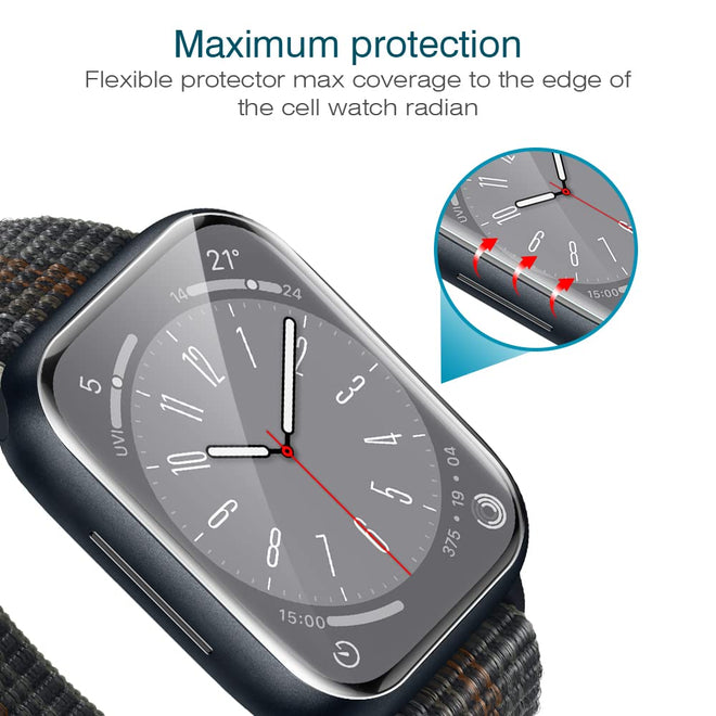 LK 6 Pack Screen Protector for Apple Watch Series SE/6/5/4/SE 2022 40mm, Apple Watch Series 9/8/7 41mm Screen Protector, Max Coverage, Bubble-Free, Anti-Scratch, iWatch 40mm Flexible TPU Clear Film 🍁 All In One Marketplace Canada