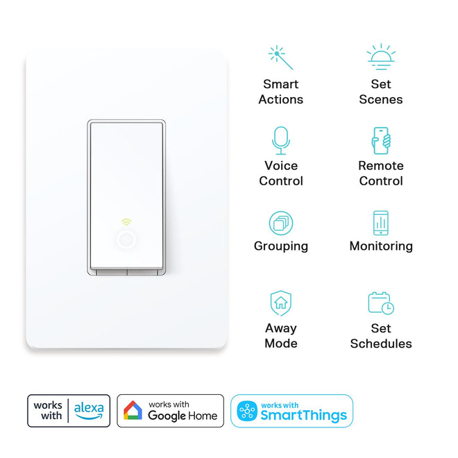 Kasa Smart 3-Way Light Switch Kit by TP-Link (HS210 KIT) - Neutral Wire and 2.4GHz Wi-Fi Connection Required, Works with Alexa and Google Home, No Hub Required, UL Certified, White,2 Count (Pack of 1) 🍁 All In One Marketplace Canada
