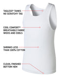 Hanes boys Tank T Shirt, White, Small US 🍁 All In One Marketplace Canada