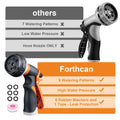 Forthcan Garden Hose Nozzle - 2 Pack Hand Sprayer With 8 Patterns for Watering, Car Wash, Cleaning and Showering Dogs & Pets (Orange) 🍁 All In One Marketplace Canada