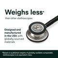 3M Littmann Classic III Monitoring Stethoscope, 5620, More Than 2X as Loud*, Weighs Less**, Stainless Steel Chestpiece, 69 cm (27") Black Tube 🍁 All In One Marketplace Canada