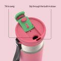 Contigo DualSip 16 oz Compact Water Bottle w/ 2-Way Lid (Drink from Straw or Spout) | Vacuum-Insulated Stainless Steel for Cold Drinks | 100% Leakproof | BPA & Lead-Free | Dishwasher Safe 🍁 All In One Marketplace Canada