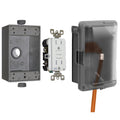 Sigma Engineered Solutions 16801 Non-Metallic Weatherproof Outdoor Electrical Outlet Kit w/Extra Duty Cover, Box and 15 Amp GFCI Receptacle, in-USE, Clear/Gray, 1 Gang, Lockable with Patented Hinge 🍁 All In One Marketplace Canada
