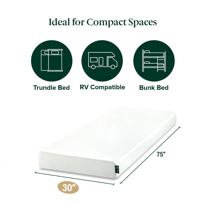 ZINUS 5 Inch Memory Foam Mattress/Bunk Bed Mattress, Narrow Twin 🍁 All In One Marketplace Canada