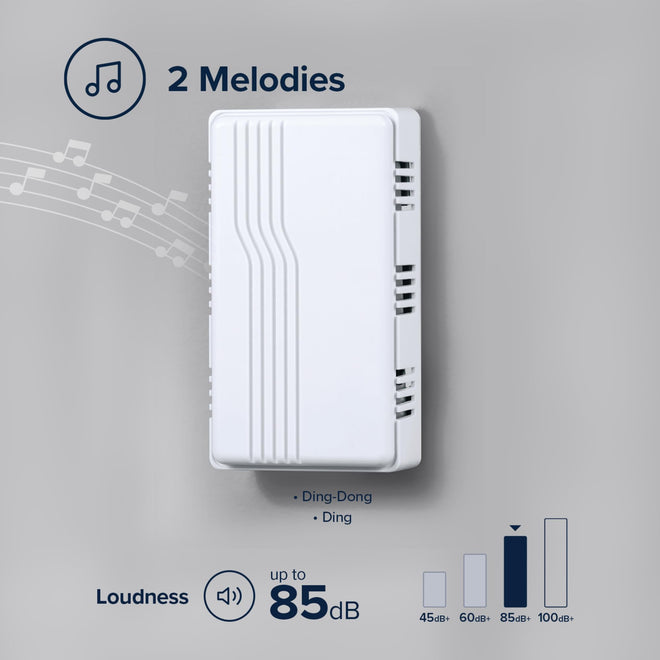 Heath Zenith White Plastic Wired Mechanical Doorbell Chime 🍁 All In One Marketplace Canada