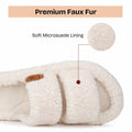 EverFoams Womens Fuzzy Open-toe Slippers Soft Comfy Memory Foam Indoor House Shoes Vanilla Ice,7-8 US 🍁 All In One Marketplace Canada