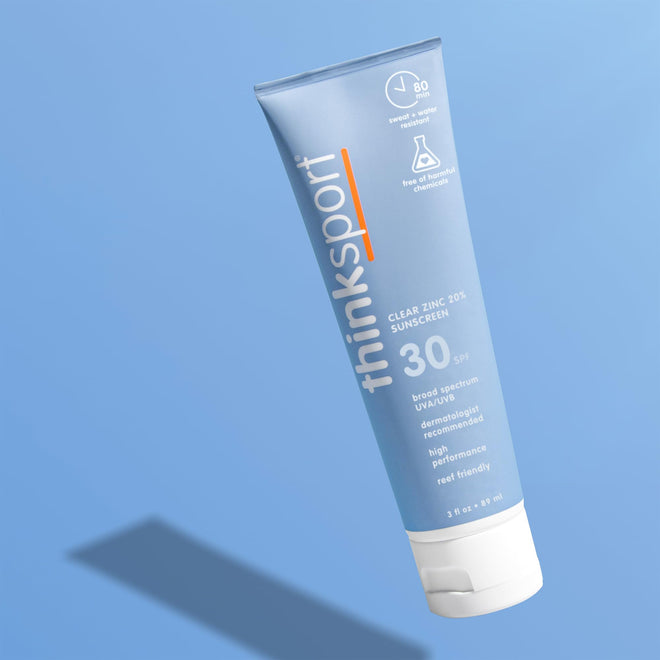 Thinksport Mineral Sunscreen, SPF 30 Clear Zinc Oxide Sunscreen, 3 Fl Oz, Water Resistant Reef Safe Sunscreen, Vegan Broad Spectrum body & face sunscreen sun lotion 🍁 All In One Marketplace Canada