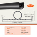 VEVOR Garage Door Seals Bottom Rubber, U Shape +O Ring Combination Garage Door Bottom Weather Seal, 20ft Weatherproofing Garage Door Seal, 5/16 inch T-ends and 3 3/4 inch Width, for Doors, Black 🍁 All In One Marketplace Canada