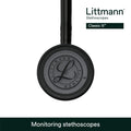 3M Littmann Classic III Monitoring Stethoscope, 5803, More Than 2X as Loud*, Weighs Less**, Stainless Steel Black-Finish Chestpiece, 69 cm (27") Black Tube, Stem and Headset 🍁 All In One Marketplace Canada