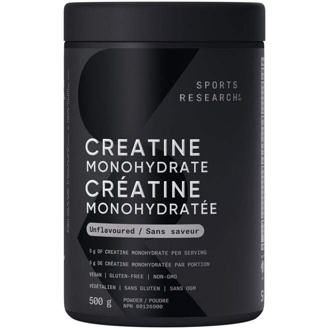 Sports Research® Creatine Monohydrate - Pure Micronized Creatine Monohydrate Powder - Improves strength, power, and performance for Women and Men | Non-GMO 100 Servings 🍁 All In One Marketplace Canada