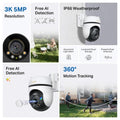 TP-Link Tapo 3K 5MP Pan/Tilt Outdoor Wired Security Wi-Fi Camera, 360° Visual Coverage, Starlight Full-Color Night Vision Up to 98ft, Person/Pet/Venicle Detection,Physical Privacy Mode (Tapo C530WS) 🍁 All In One Marketplace Canada