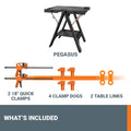 WORX WX051 Pegasus Folding Work Table with Quick Clamps 🍁 All In One Marketplace Canada