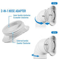 Portable Air Conditioner Window Kit with 5.9" Exhaust Hose, Portable AC Window Vent Kit for Sliding Window Seal with PVC Plate, Universal Coupler Fits 5.9 & 5.1 Inch Diameter Exhaust Hose 🍁 All In One Marketplace Canada