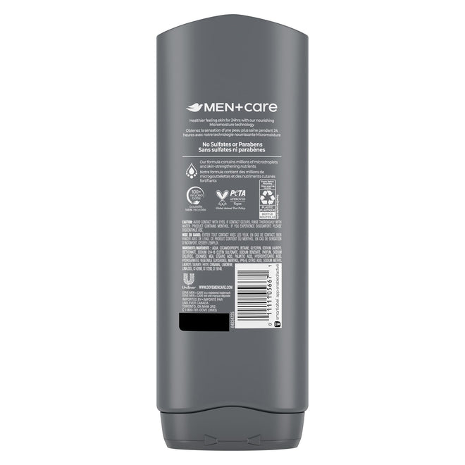 Dove Men+Care Body and Face Wash, with 24-hour Nourishing Micromoisture for Healthy & Smooth Skin, Extra Fresh, Men's Body Wash, 532ml 🍁 All In One Marketplace Canada