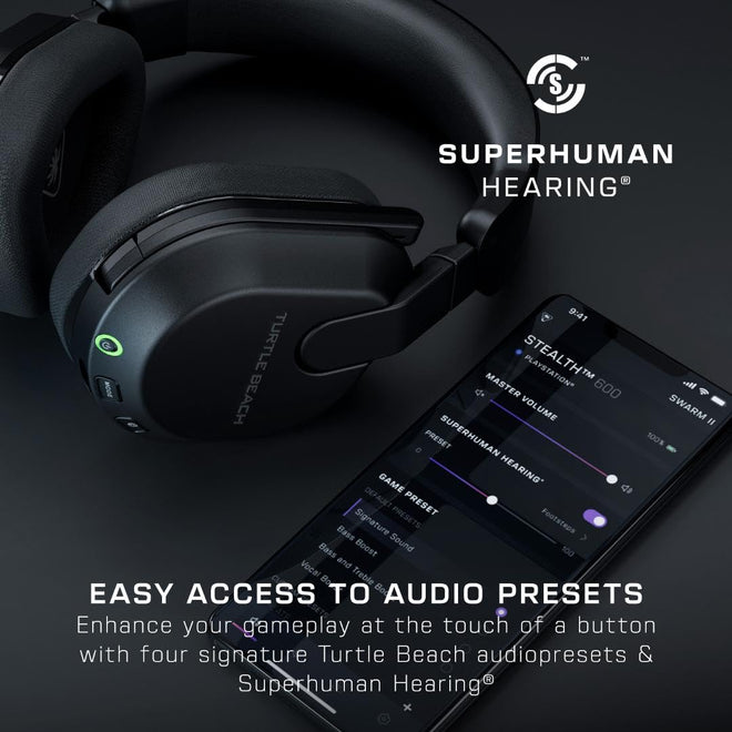 Turtle Beach Stealth 600 Wireless Multiplatform Amplified Gaming Headset for PS5, PS4, PC, Nintendo Switch & Mobile – Bluetooth, 80-Hr Battery, Noise-Cancelling Flip-to-Mute Mic, 50mm Speakers – Black 🍁 All In One Marketplace Canada