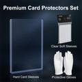 200 Card Sleeves Top Loaders for Cards, 3"x4" Hockey Card Protectors Hard Plastic, Trading Card Sleeves Fit for Hockey and Game Cards (100 Toploaders + 100 Soft Sleeves) 🍁 All In One Marketplace Canada