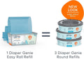 Diaper Genie Easy Roll Refill with 18 Bags - for the Diaper Genie Signature and Platinum pails | Lasts Up to 5 Months or Holds Up to 846 newborn Diapers Per Refill blue 1 Count 🍁 All In One Marketplace Canada