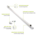 Ideal Security Sliding Patio Door Security Bar with Child-Proof Lock, Extendable, White (25.75-47.5 Inches) 🍁 All In One Marketplace Canada