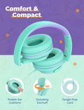 iClever 2Pack Kids Headphones with Sharing Splitter - 85dBA Safe Volume Limited - HS22 Wired Headphones for Kids Teens, Tangle-Free 3.5mm Jack Foldable Stereo Headphone for School/Tablet/Travel 🍁 All In One Marketplace Canada