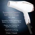 Conair 362C Infiniti Pro Tourmaline Ceramic Soft Touch Full Size Hair Dryer, 1875 Watts, Includes Concentrator, 3 Heat/2 Speed Settings, Great for Travel 🍁 All In One Marketplace Canada
