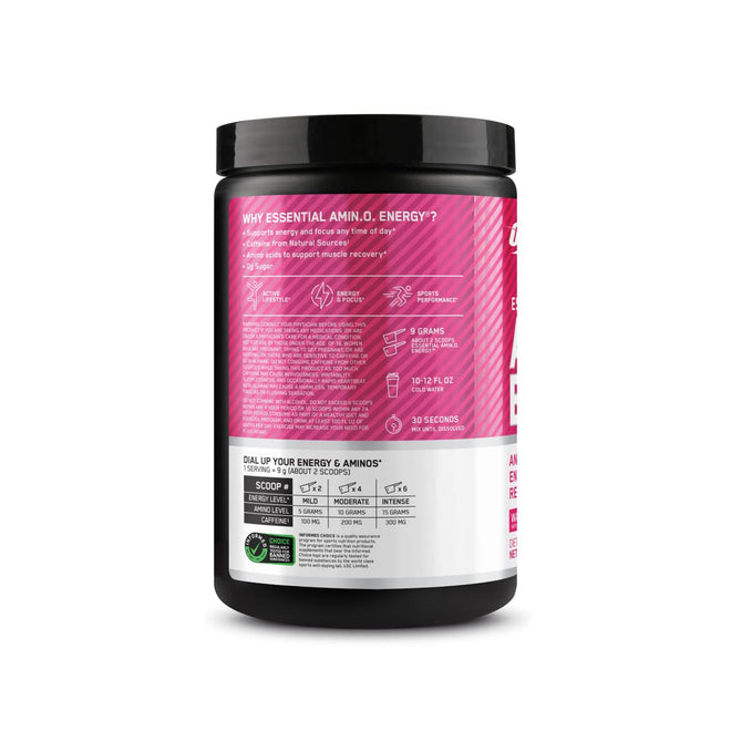 Optimum Nutrition Amino Energy Powder: Pre- workout & Anytime energy with Green tea, Green coffee extract + BCAA's - Watermelon: 30 servings [270g] (packaging may vary) 🍁 All In One Marketplace Canada