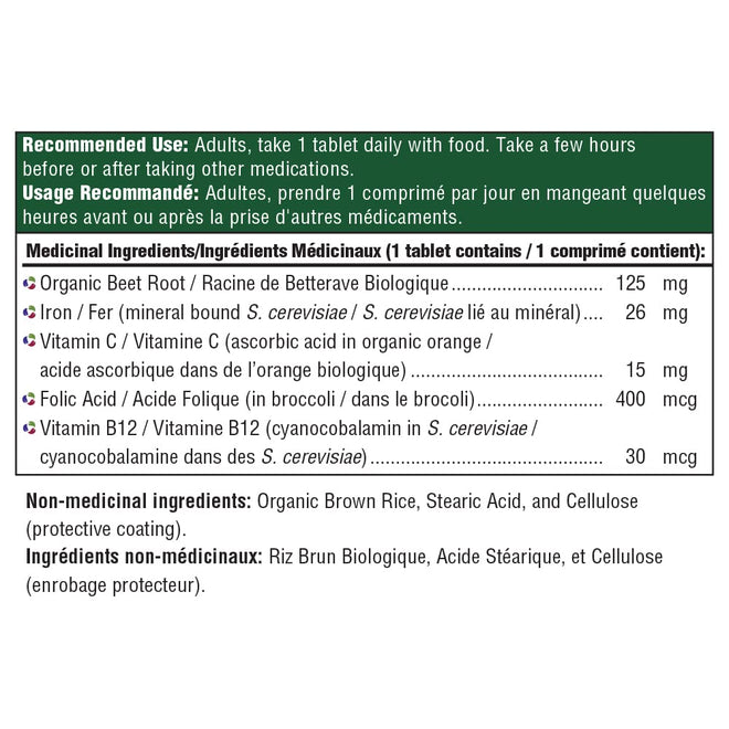 MegaFood Blood Builder - Vegan Iron Supplements with Vitamin C, Folic Acid, Vitamin B12, Beet Root - Iron Supplement for Anemia Prevention - 30 Tablets 🍁 All In One Marketplace Canada