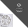 Genesis Twin Fan High Velocity Reversible AirFlow Fan, LED Indicator Lights Adjustable Thermostat & Max Cool Technology, ETL Certified, White (A1WINDOWFAN) 🍁 All In One Marketplace Canada