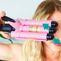 3 Barrel Curling iron Hair Waver, TOP4EVER 25mm Professional Ceramic Hair Curler with Two Temperature Control, Fast Heating 1inch Triple Barrel Crimper Wand for Waving Hair 🍁 All In One Marketplace Canada