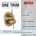Delta Faucet Modern Raincan 2-Setting Round Shower System Including Rain Shower Head and Handheld Spray Gold, Rainfall Shower System Gold, Shower Valve and Trim Kit, Champagne Bronze 342702-CZ 🍁 All In One Marketplace Canada