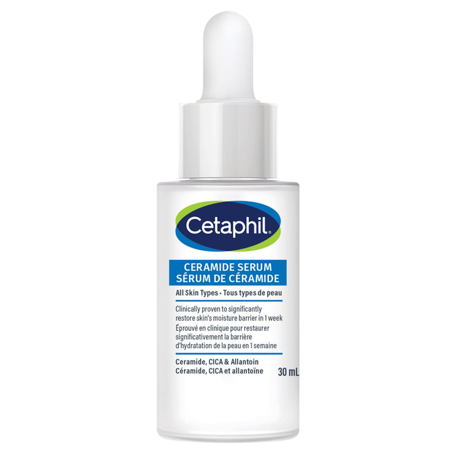 Cetaphil Ceramide Serum, Hydrating Face Serum for Skin Barrier Repair, Pore Treatment, 48Hr Hydration with Ceramide, Cica & Allantoin, Dermatologist Recommended, 1oz 🍁 All In One Marketplace Canada