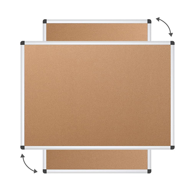 VIZ-PRO Cork Notice Board, 36 X 24 Inches, Cork Bulletin Board with Silver Aluminium Frame 🍁 All In One Marketplace Canada