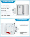 Kohree RV Entry Door Lock Latch Handle with Paddle Deadbolt, Polar White Enclosed Trailer Camper Door Latch with 4 Keys RV Door Lock Replacement -Universal Entrance Security Lock Kit 🍁 All In One Marketplace Canada