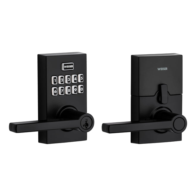 Weiser Smartcode 10 Matte Black Keyless Entry Door Lock with Handle/Deadbolt Lock, Keypad Door Lock with Auto Lock, Up to 30 User Codes, Electronic Door Handles/Door Locks for Entry Door & Garage 🍁 All In One Marketplace Canada