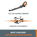 WORX WG545.9 20V Work Air Lithium Multi-Purpose Blower/Sweeper/Cleaner, Battery & Charger Not Included 🍁 All In One Marketplace Canada