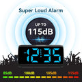 Netzu Loud Alarm Clocks for Bedrooms, Heavy Sleepers Alarm Clock with Dual Alarms, Bold Digits, 5 Dimmers, 4 Volumes, Snooze, Bedside Clock for Deep Sleepers Kids Teens Seniors, Plug in Clock 🍁 All In One Marketplace Canada