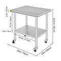 VEVOR Stainless Steel Work Table with Wheels 24 x 30 Prep Table with casters Heavy Duty Work Table for Commercial Kitchen Restaurant Business 🍁 All In One Marketplace Canada