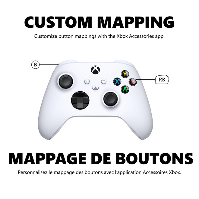 Xbox Core Wireless Gaming Controller – Robot White for Series X|S, One, Windows PC, Android, and iOS 🍁 All In One Marketplace Canada
