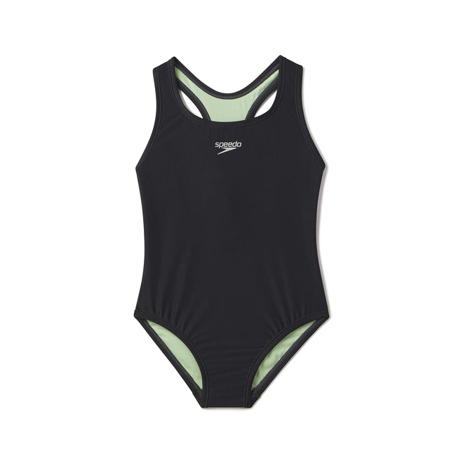Speedo Girl's Swimsuit One Piece Closed Racerback, 2023 Anthracite, 12 🍁 All In One Marketplace Canada