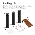 Lisapack Perfume Travel Spray Bottles - 8ml Mini Cologne Refillable Atomizer Decanter for Men - Small Size Travel Essentials Perfume Refill Decant Dispenser for Women Purse Pocket 3PCS Black 🍁 All In One Marketplace Canada