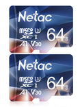 Netac 64GB 2 Pack Micro SD Card Speed up to 100MB/s for Action Cameras, Drones, Smartphones and Tablets, Memory Card SDXC UHS-I C10/U3/V30/A1 EXFAT 🍁 All In One Marketplace Canada