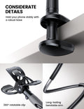 Phone Holder Bed Gooseneck Mount - Lamicall Cell Phone Stand Clamp Clip for Desk, Flexible Lazy Long Arm Headboard Bedside for iPhone 13 14 15 16 17 Pro Max Mini Plus, S24 S25 Ultra, 4-7" Smartphones 🍁 All In One Marketplace Canada