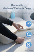 【Hotel Collection】 Memory Foam Pillow for Sleeping, Cooling Pillow with PCM Cover, Ergonomic Neck Support Pillow for All Sleep Positions, Soft Supportive Bed Pillow, Blue Grey, Queen (30"x16.5"x3.9") 🍁 All In One Marketplace Canada