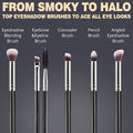 BEAKEY Makeup Brush Set Professional for Eye and Face, Foundation Blending, Eyeshadow, Concealer, Eye Shadow with 2 Blender Sponge, Paper Case 🍁 All In One Marketplace Canada