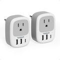 TESSAN Canada to European Travel Adapter 2 Pack, Plug Adaptor 🍁 All In One Marketplace Canada