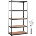 VEVOR Storage Shelving Unit, 5-Tier Adjustable, 2000 lbs Capacity, Heavy Duty Garage Shelves Metal Organizer Utility Rack, Black, 36" L x 18" W x 72" H for Kitchen Pantry Basement Bathroom Laundry 🍁 All In One Marketplace Canada