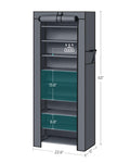 SONGMICS 10-Tier Shoe Rack, Shoe Storage Organizer Cabinet with Dustproof Cover, Free-Standing, for Closet, Entryway, Hold 27-35 Pairs, for Sneakers, High Heels, Gray URXJ10G01 🍁 All In One Marketplace Canada