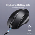 Bluetooth Mouse,[Upgraded] Wireless Mouse Rechargeable,Tri-Mode (BT 5.0/4.0+2.4G Hz),Computer Mouse with Visible Battery Level, 4 Adjustable DPI, Portable PC Mouse for MacBook Chromebook,Black 🍁 All In One Marketplace Canada
